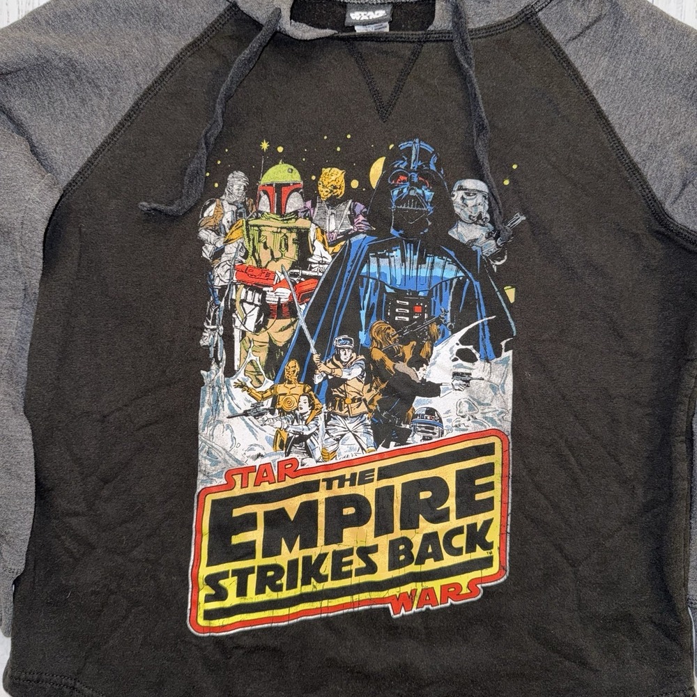 Star Wars Empire Strikes Back Mens Medium Hoodie Sweatshirt Pullover Darth Vader - Picture 2 of 6